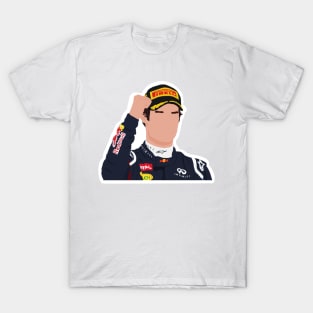 Australian Formula 1 driver Mark Webber celebrating on the podium T-Shirt